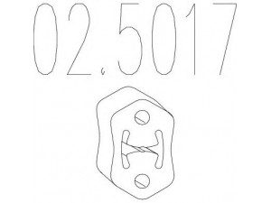 MTS 02.5017 atraminis buferis, triukšmo slopintuvas 
 Išmetimo sistema -> Surinkimo dalys -> Atskiros surinkimo dalys -> Guminė apsauga
18215SMGE41