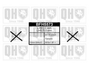 QUINTON HAZELL BFH5573 stabdžių žarnelė 
 Stabdžių sistema -> Stabdžių žarnelės
1K0 611 701H, 1K0 611 701H, 1K0 611 701H