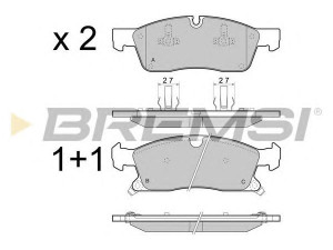 BREMSI BP3460 stabdžių trinkelių rinkinys, diskinis stabdys
68052370AB, 68052370AC, 0064203820