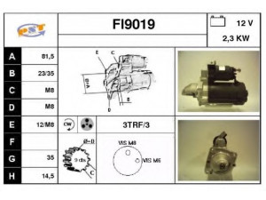 SNRA FI9019 starteris 
 Elektros įranga -> Starterio sistema -> Starteris
131955508, 5802Y9, 5802Z0, 5802Z2