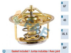 FAE 5342580 termostatas, aušinimo skystis 
 Aušinimo sistema -> Termostatas/tarpiklis -> Thermostat
11 53 1 251 041, 11 53 1 256 667