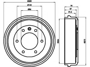 HELLA PAGID 8DT 355 300-041 stabdžių būgnas 
 Stabdžių sistema -> Būgninis stabdys -> Stabdžių būgnas
568061, G0091118872, 91118872