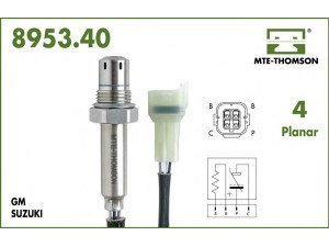 MTE-THOMSON 8953.40.038 lambda jutiklis 
 Variklis -> Variklio elektra
18213-50G00, 18213-50G01, 18213-65D01