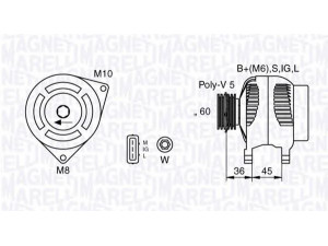 MAGNETI MARELLI 063377433010 kintamosios srovės generatorius 
 Elektros įranga -> Kint. sr. generatorius/dalys -> Kintamosios srovės generatorius
27060-28080, 27060-28090