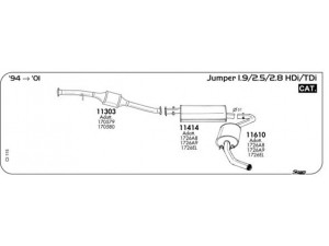 AKS DASIS SGCI115 išmetimo sistema