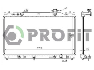 PROFIT PR 1830A2 radiatorius, variklio aušinimas 
 Aušinimo sistema -> Radiatorius/alyvos aušintuvas -> Radiatorius/dalys