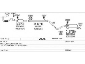 MTS C320093010760 išmetimo sistema 
 Išmetimo sistema -> Išmetimo sistema, visa