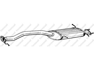BOSAL 283-873 vidurinis duslintuvas 
 Išmetimo sistema -> Duslintuvas
OK01840100D, OK02040100, OK02040100D