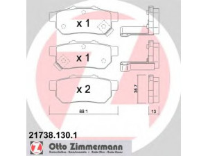 ZIMMERMANN 21738.130.1 stabdžių trinkelių rinkinys, diskinis stabdys 
 Techninės priežiūros dalys -> Papildomas remontas
43022S3030, 43022S3D01, 43022S3G00