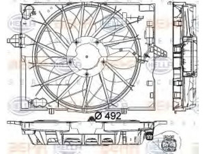 HELLA 8EW 351 043-161 ventiliatorius, radiatoriaus 
 Aušinimo sistema -> Oro aušinimas
17 42 7 534 911, 7 534 911