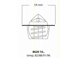 TRISCAN 8620 1082 termostatas, aušinimo skystis 
 Aušinimo sistema -> Termostatas/tarpiklis -> Thermostat
1,05E+11, 10500106400, 94336069