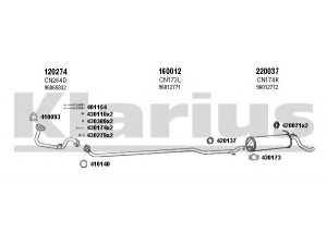 KLARIUS 180170E išmetimo sistema 
 Išmetimo sistema -> Išmetimo sistema, visa