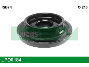 LUCAS ENGINE DRIVE LPD0184 skriemulys, alkūninis velenas 
 Diržinė pavara -> Dirželio skriemulys
6130300003, 6480300003, 6480300203
