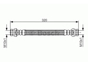 BOSCH 1 987 476 501 stabdžių žarnelė 
 Stabdžių sistema -> Stabdžių žarnelės
MB058509, MB058593, MB058598, MB238161