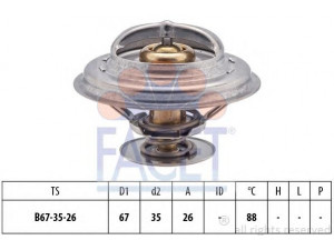 FACET 7.8258S termostatas, aušinimo skystis 
 Aušinimo sistema -> Termostatas/tarpiklis -> Thermostat
11 53 1 721 002, 11 53 7 511 580