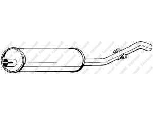 BOSAL 233-253 galinis duslintuvas 
 Išmetimo sistema -> Duslintuvas
161 253 609 A, 161 253 609 E, 161 253 609 G