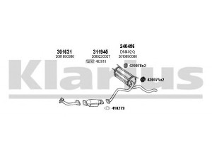 KLARIUS 270288E išmetimo sistema 
 Išmetimo sistema -> Išmetimo sistema, visa