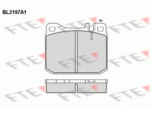 FTE BL2197A1 stabdžių trinkelių rinkinys, diskinis stabdys 
 Techninės priežiūros dalys -> Papildomas remontas
001 420 24 20, 002 420 17 20, 002 420 24 20