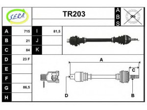 SERA TR203 kardaninis velenas 
 Ratų pavara -> Kardaninis velenas
7700755310, 7700771592, 7701351126