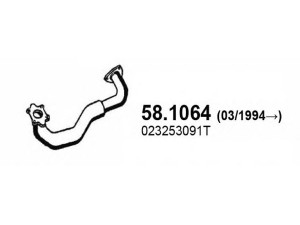 ASSO 58.1064 išleidimo kolektorius 
 Išmetimo sistema -> Išmetimo vamzdžiai
023253091K, 023253091T
