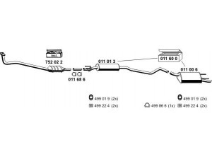 ERNST 050177 išmetimo sistema 
 Išmetimo sistema -> Išmetimo sistema, visa
