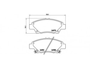 BREMBO P 28 050 stabdžių trinkelių rinkinys, diskinis stabdys 
 Techninės priežiūros dalys -> Papildomas remontas
45022SNCE00, 45022SZTG00, 45022TF0G00