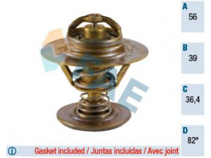 FAE 5330682 termostatas, aušinimo skystis 
 Aušinimo sistema -> Termostatas/tarpiklis -> Thermostat
0004351196, 4351196, 43558460, 4409254