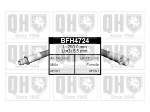 QUINTON HAZELL BFH4724 stabdžių žarnelė 
 Stabdžių sistema -> Stabdžių žarnelės
FBH 6690, 77 01 204 590