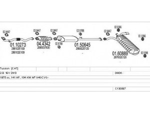MTS C130097010427 išmetimo sistema 
 Išmetimo sistema -> Išmetimo sistema, visa