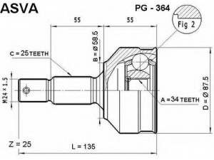 ASVA PG-364 jungčių komplektas, kardaninis velenas 
 Ratų pavara -> Sujungimai/komplektas
3272.1X, 3272.8W, 3272.LW, 3273.AC