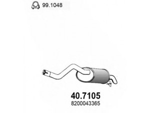 ASSO 40.7105 galinis duslintuvas 
 Išmetimo sistema -> Duslintuvas
8200043365
