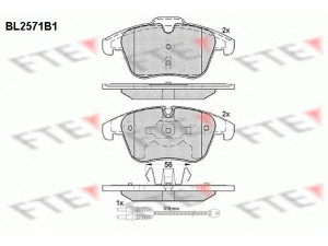 FTE BL2571B1 stabdžių trinkelių rinkinys, diskinis stabdys 
 Techninės priežiūros dalys -> Papildomas remontas
4254A7, 4254A7