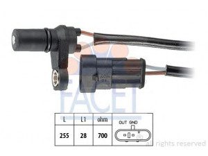 FACET 9.0493 RPM jutiklis, automatinė transmisija 
 Transmisija -> Automatinė pavarų dėžė -> Jutiklis
12 38 111, 90 486 211, 90486211