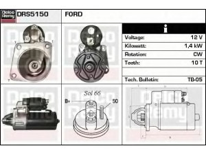 DELCO REMY DRS5150 starteris 
 Elektros įranga -> Starterio sistema -> Starteris
1BYU11000AA, 5021193, 5023717, 5027176