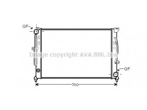 AVA QUALITY COOLING AIA2124 radiatorius, variklio aušinimas 
 Aušinimo sistema -> Radiatorius/alyvos aušintuvas -> Radiatorius/dalys
4B0121251K, 8D0121251N, 4B0121251K