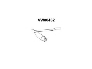 VENEPORTE VW80462 priekinis duslintuvas 
 Išmetimo sistema -> Duslintuvas
074253209C