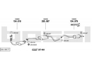 BOSAL 034.189.77 išmetimo sistema 
 Išmetimo sistema -> Išmetimo sistema, visa