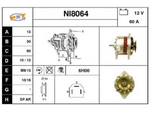 SNRA NI8064 kintamosios srovės generatorius
23100G4100, LR160144