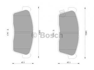 BOSCH 0 986 AB2 775 stabdžių trinkelių rinkinys, diskinis stabdys 
 Techninės priežiūros dalys -> Papildomas remontas
04465 B1020, 04465 B1170, 04491 97207 000