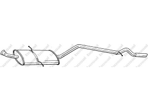 BOSAL 291-429 galinis duslintuvas 
 Išmetimo sistema -> Duslintuvas
169 490 61 10, 169 490 63 10