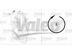 VALEO 455747 starteris 
 Elektros įranga -> Starterio sistema -> Starteris
0041518501, 004151850180, 0051512101