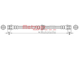 METZGER 4110445 stabdžių žarnelė 
 Stabdžių sistema -> Stabdžių žarnelės
8J0 611 701D