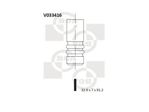BGA V033416 išleidimo vožtuvas 
 Variklis -> Variklio uždegimo laiko reguliavimo kontrolė -> Vožtuvų eilė -> Vožtuvai/dalys
078109611C, 048109611B, 037109611B