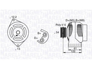 MAGNETI MARELLI 063377018010 kintamosios srovės generatorius 
 Elektros įranga -> Kint. sr. generatorius/dalys -> Kintamosios srovės generatorius
51793678, 51854902