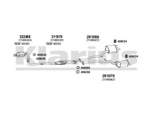 KLARIUS 600559E išmetimo sistema 
 Išmetimo sistema -> Išmetimo sistema, visa