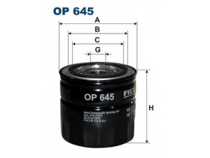 FILTRON OP645 alyvos filtras 
 Filtrai -> Alyvos filtras
46519728, 93156562, 287999, 31028723