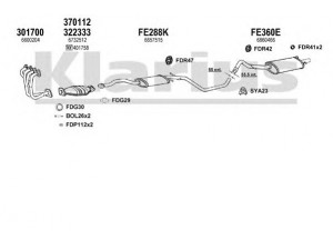 KLARIUS 360809U išmetimo sistema 
 Išmetimo sistema -> Išmetimo sistema, visa