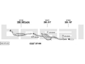 BOSAL 092.970.03 išmetimo sistema 
 Išmetimo sistema -> Išmetimo sistema, visa