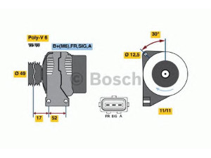 BOSCH 0 986 049 121 kintamosios srovės generatorius 
 Elektros įranga -> Kint. sr. generatorius/dalys -> Kintamosios srovės generatorius
1140139, 1436603, 1478281, 1592234