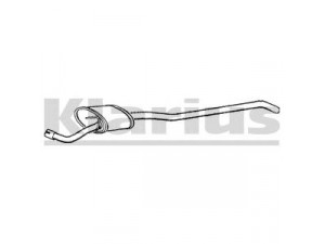KLARIUS 250233 vidurinis duslintuvas 
 Išmetimo sistema -> Duslintuvas
852191, 852192, 90183294, 852191